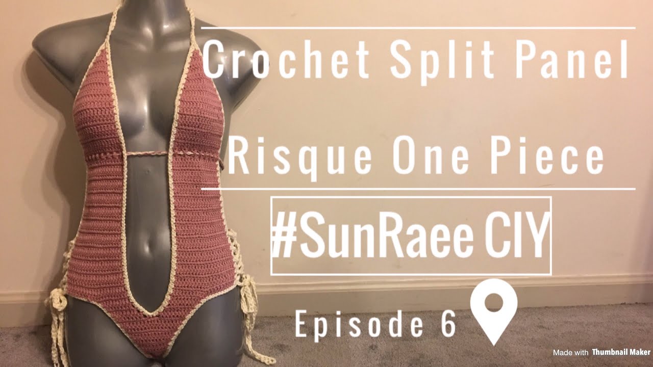 Crochet Split Panel Risque Bathing Suit | #SunRaee CIY episode 6 | S/O to the Sun Clan Family