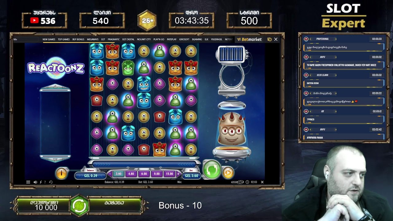 Slot Expert სტრიმი N500-დეპ: 10 000 - Bonus Hunt (გათამაშება 200 და 500 ლაიქზე)