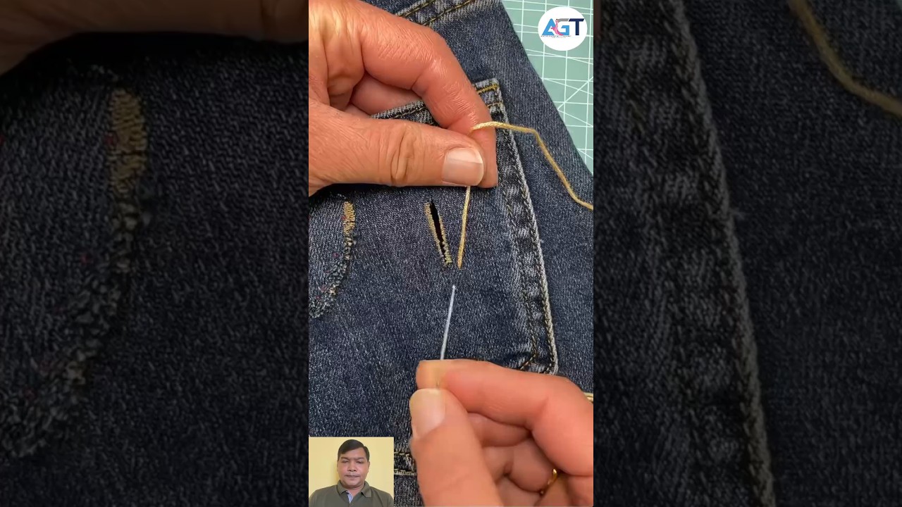how to repair jeans | sewing tips and tricks | beginner sewing tutorials | diy sewing 