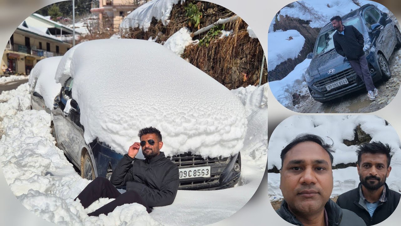 Snowfall ke baad ka sukoon… aur thodi si masti 😌☃️ #snowfall #himachalpradesh #nankhari #mastitime 