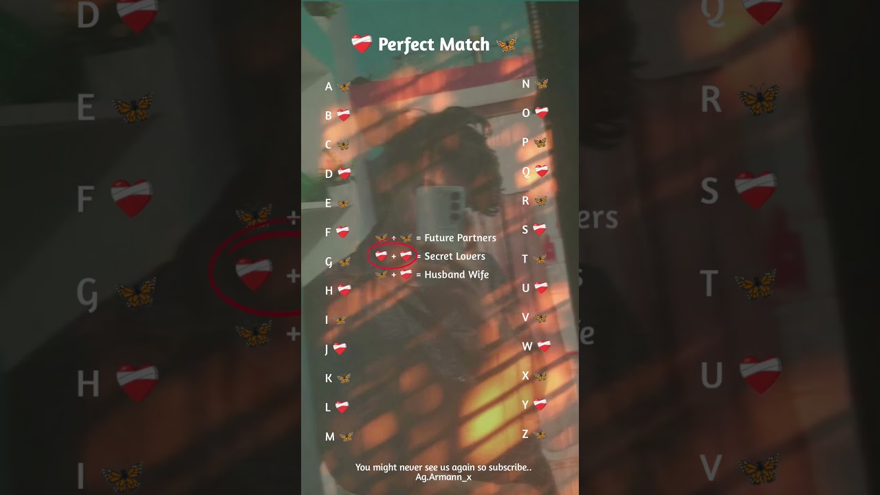 Perfect Match 💖 Find Your Future Partner Using Name Letters 🦋