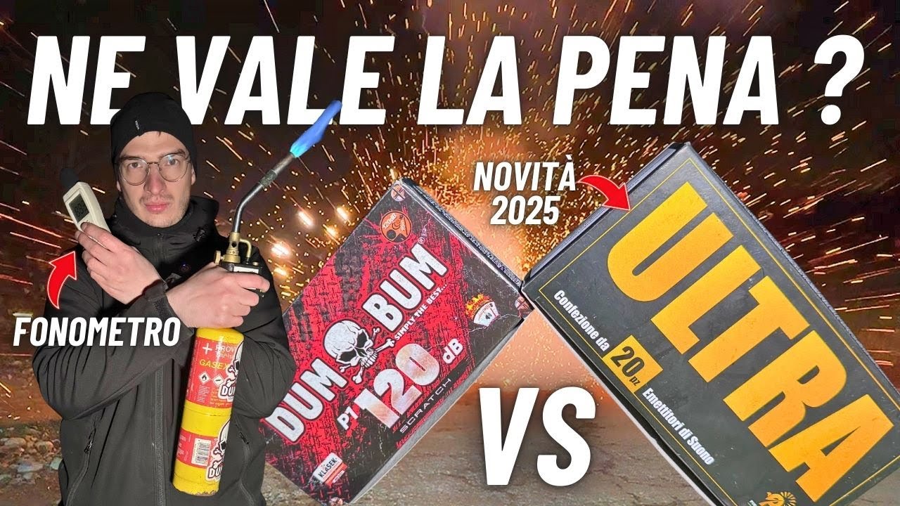 SUPER CONFRONTO tra PETARDI AL FONOMETRO: ULTRA da 1g vs DUMBUM 120 da 1g!