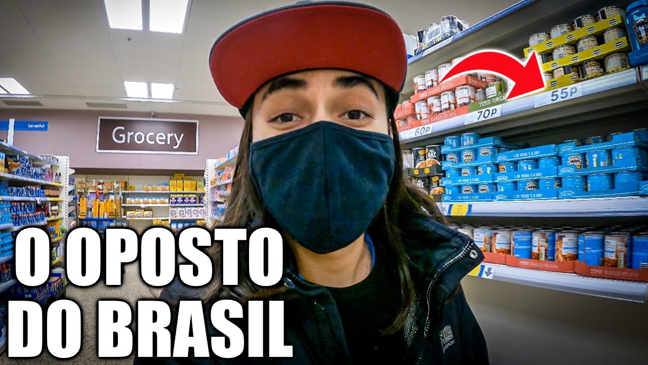 Arroz e Feijão na Inglaterra é MUITO BARATO! - Preços de Produtos (Tour pelo Mercado Tesco)