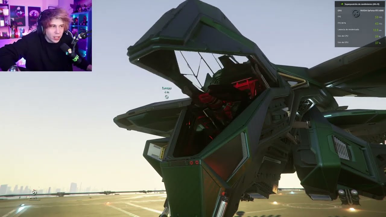 Rubius juega a Star Citizen para poner a prueba su  rtx 4090