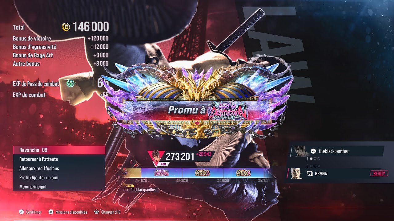 Je passe le rang TEKKEN GOD OF DESTRUCTION S2 MirOki (Law) Mirror fight TEKKEN 8