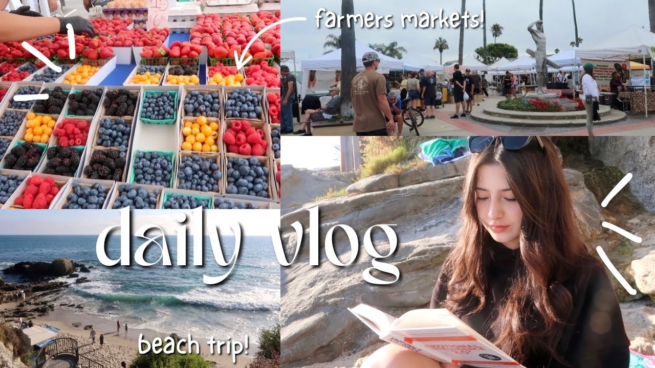 DIGITAL DIARIES VLOG | summer farmer’s markets + beach day!