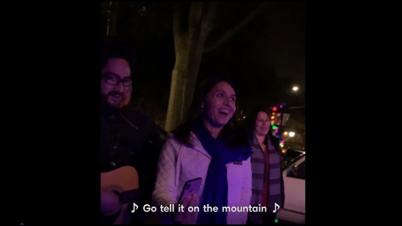 Singing Christmas carols with our neighbors