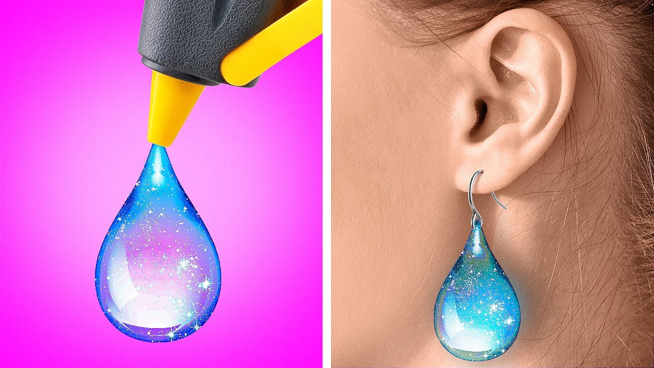 HOT GLUE and EPOXY RESIN JEWELRY || Easy DIYs You Should Try