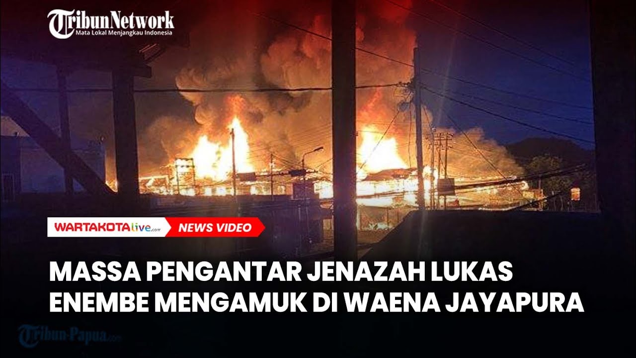 Waena Jayapura Ricuh saat Warga Antar Jenazah Lukas Enembe ke Kediamannya