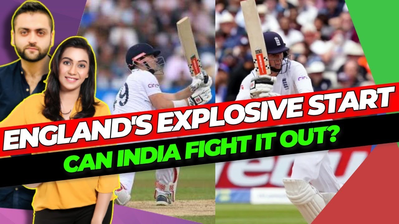 England's Explosive Start to chase 378 | TEA on Day 4 India vs England 5th Test Edgbaston