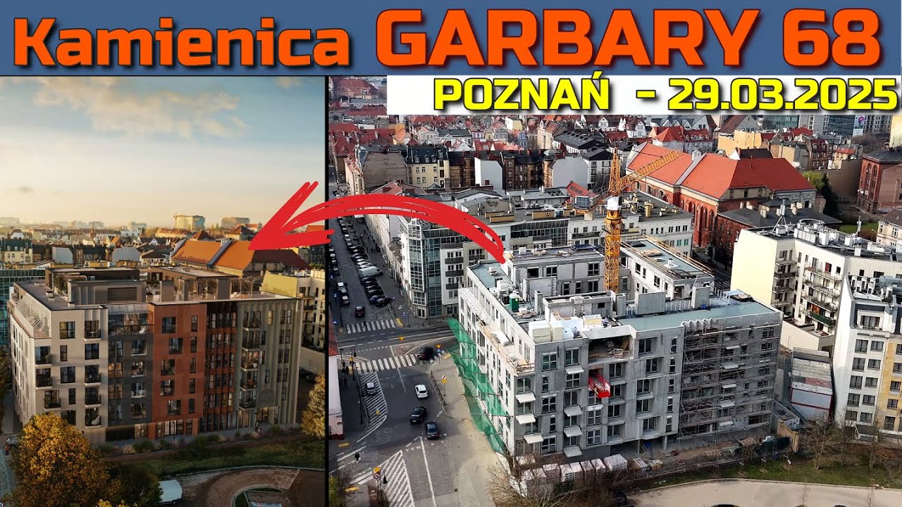 Wiecha na szczycie kamienicy przy Garbarach 68! - Poznań 29.03.2025