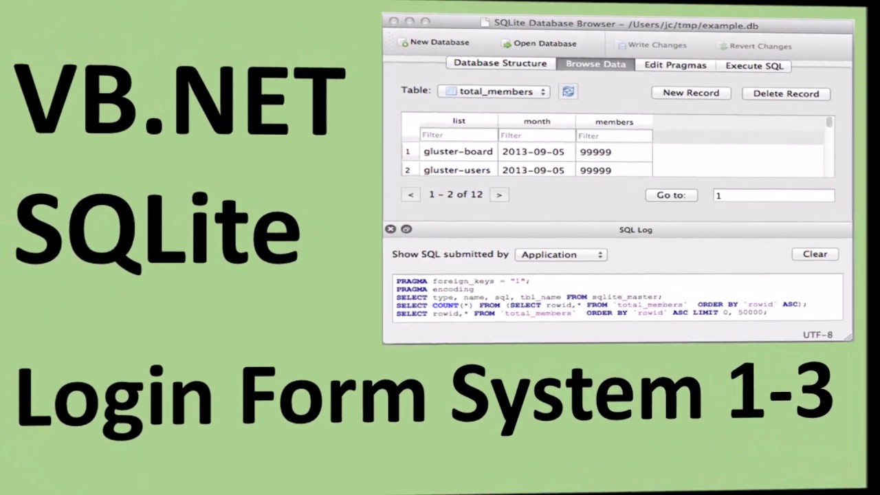 How to Create SQLite database using (DB Browser for SQLite) 1-3