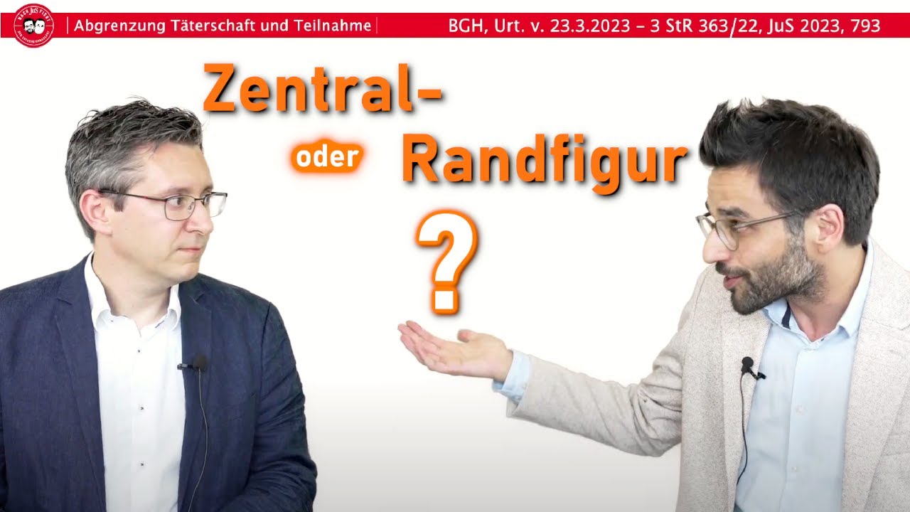 Abgrenzung von Täterschaft und Teilnahme - Fingerübung für die Strafrechtsklausur