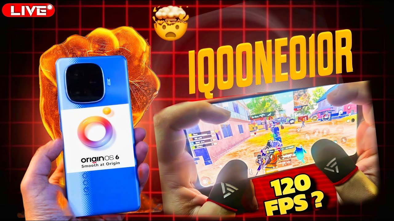 🔴120 FPS TEST IN IQOO NEO 10 R🔥 RUSH GAMPLAY WITH LIVE FPS METER #iqooneo10r #120fps  #bgmi