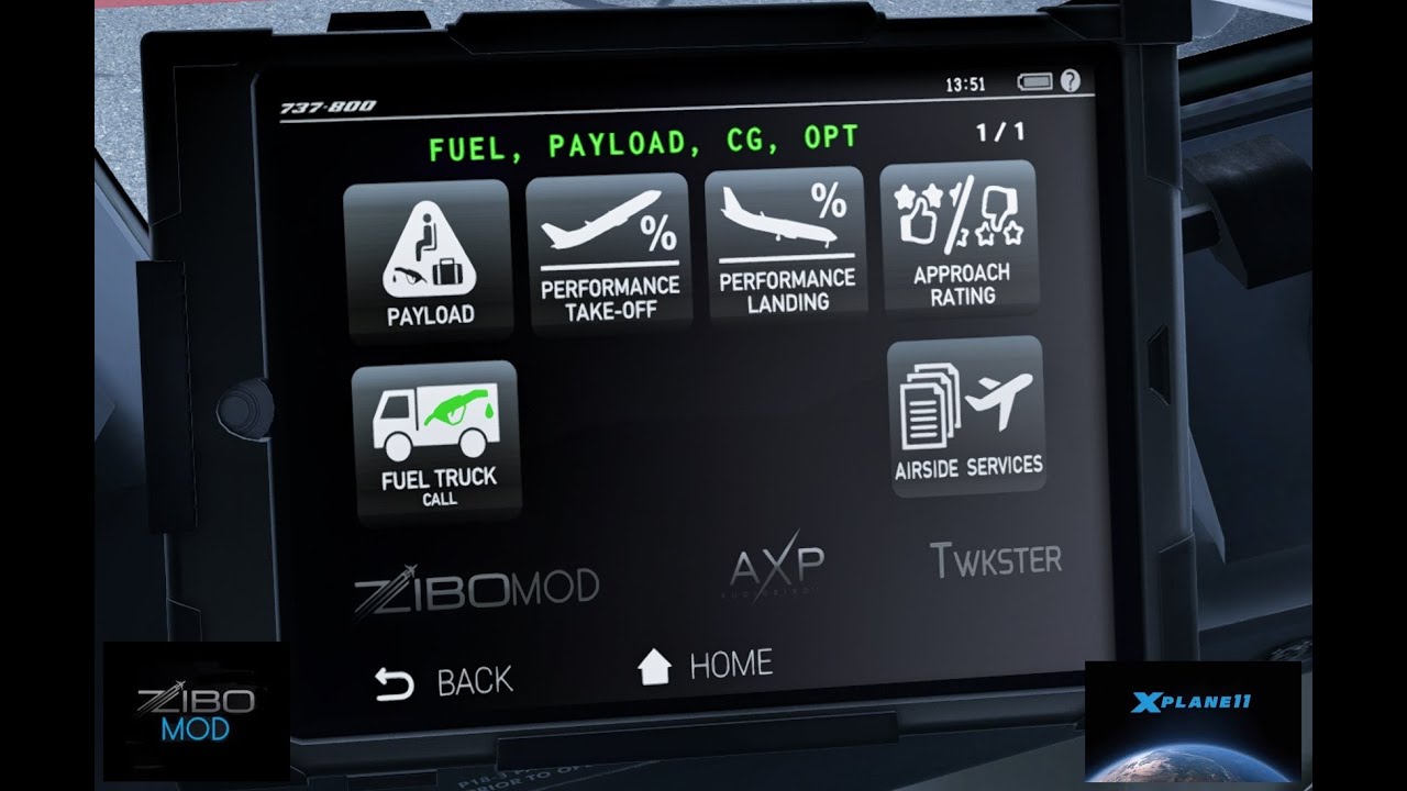 ZIBO MOD: Int&eacute;grer Plan de Vol +AIRSIDE SERVICES #xplane #zibomod
