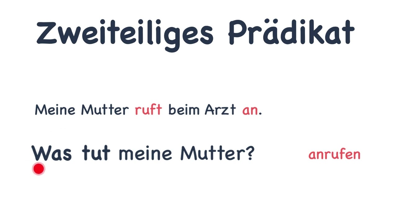 Satzglieder das zweiteilige Prädikat