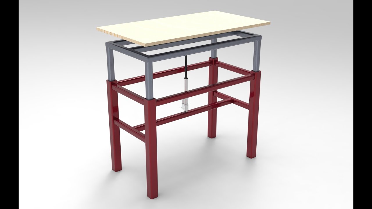 Self Adjusting Table - Smart Workstation - Actuator - Linear Motor - Final year project - SolidWorks