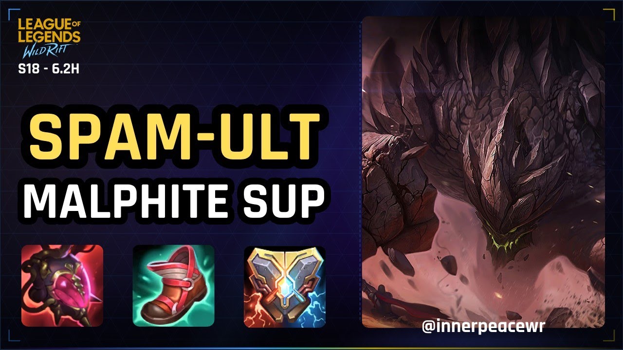 Wild Rift Malphite Support Build, Runes and gameplay in season 18