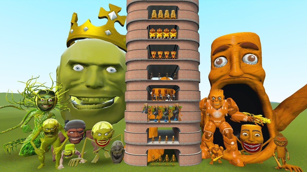 TALLGRASS LITTLE TO BIG ALL KING LIN GANG MELON VS ALL TUNG TUNG SAHUR PHASES 1 - 10 in GMod!