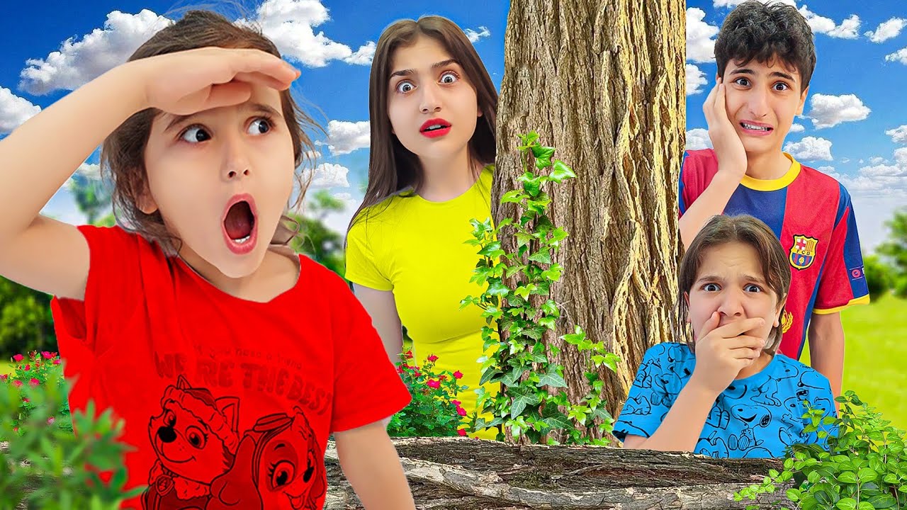 وفاء وعبير وشعبان وأمينة وشامو لعبو اكبر غميضة بأكبر غابة🌳وفاء وقعت بشبكة صيد 😱#وفاء_وعبير