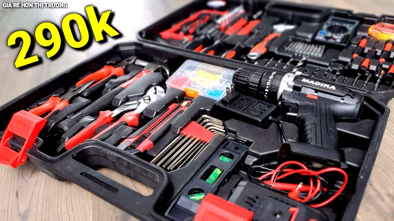 VALI máy khoan pin | MADIKA 48v | kèm bộ đồ nghề sửa chữa đa năng