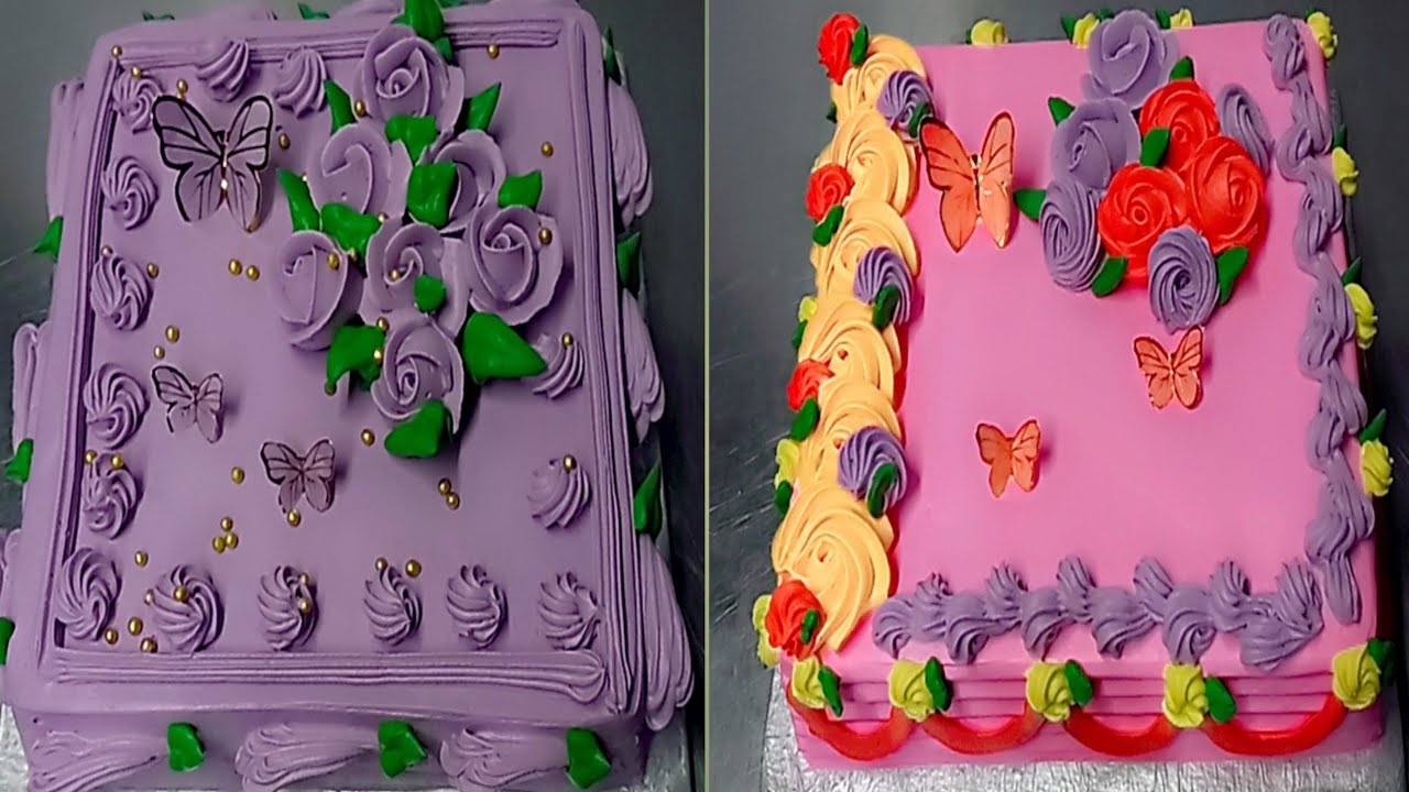 New Trending Square Flower Cake Design for Birthday & Anniversary | Easy & Elegant StyleSquare Shape
