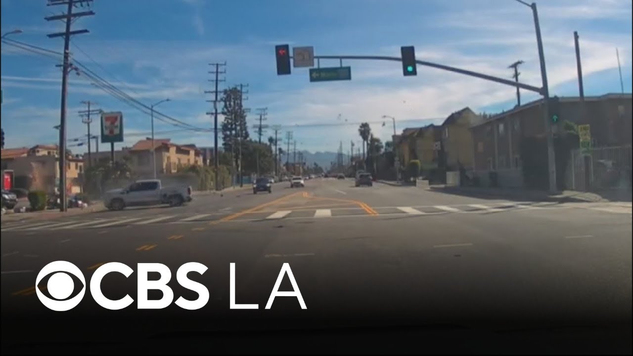 Man in wheelchair hospitalized after chain-reaction crash in Los Angeles neighborhood