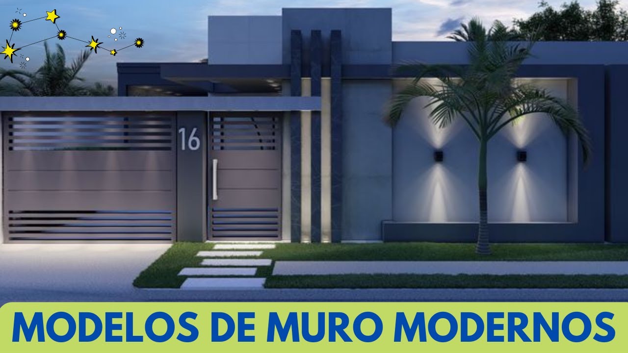 ✔ FACHADAS DE MUROS SIMPLES E MODERNOS