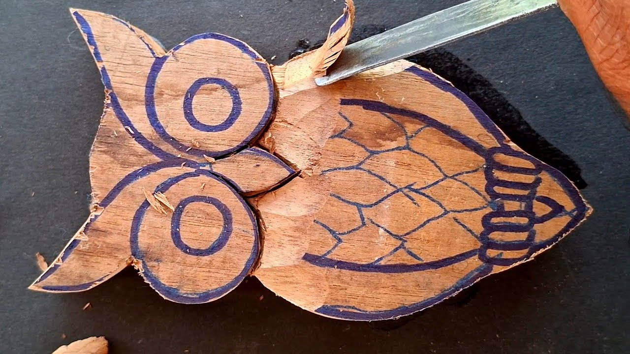 How to use wood carving Chisels | Wood Carving for Beginners | Owl Making Wood 