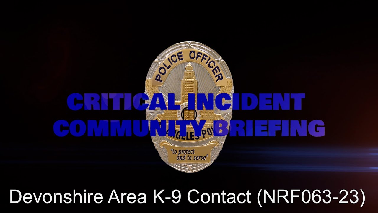 Devonshire Area K-9 Contact 10/27/2023 (NRF063-23)
