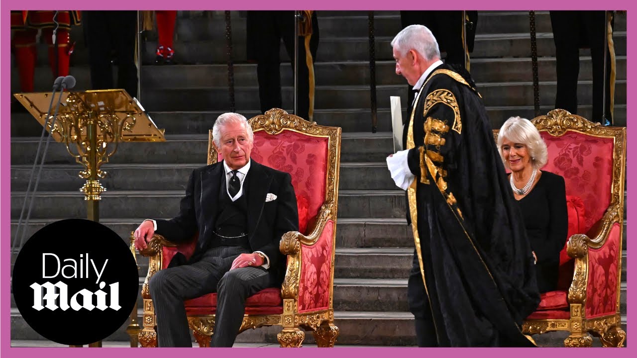 Lindsay Hoyle makes King Charles III laugh during ceremony