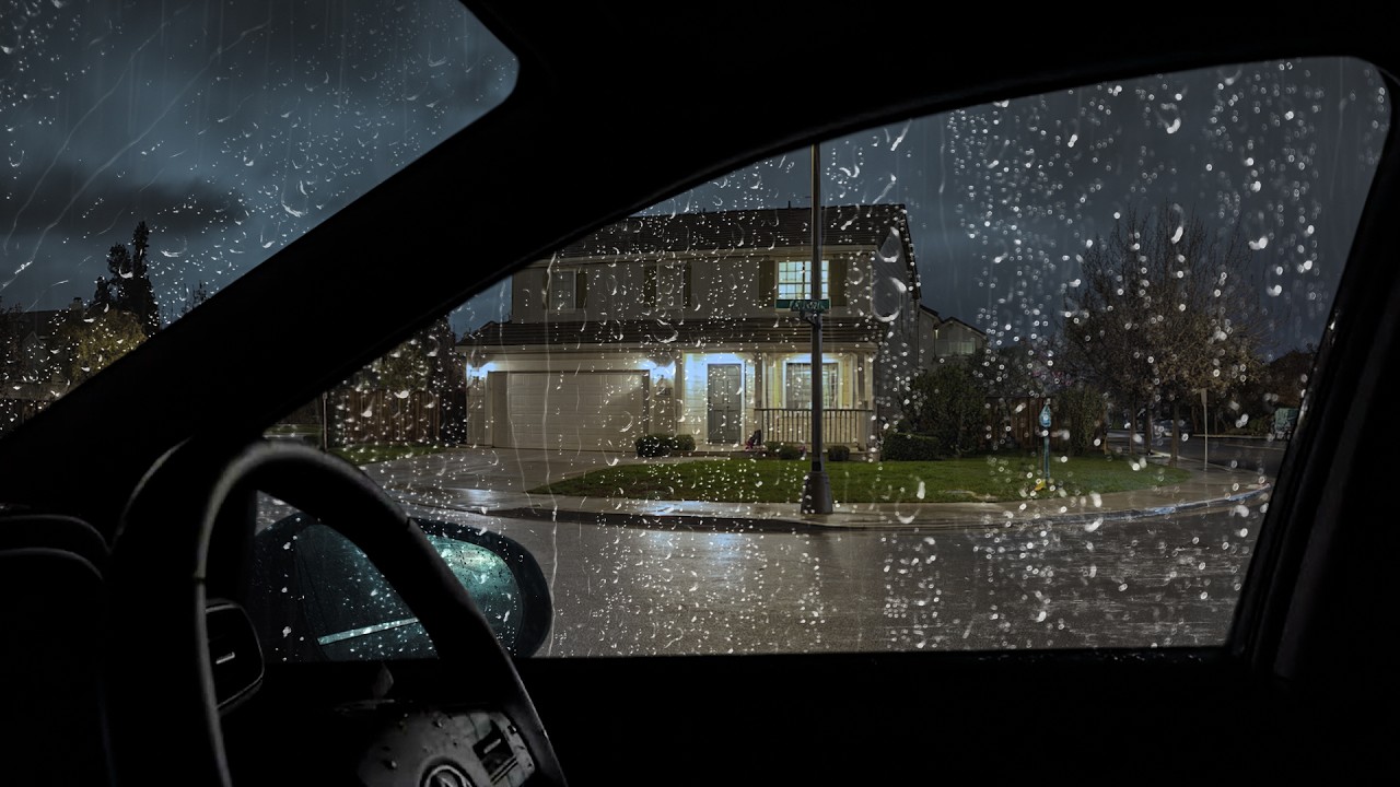 Heavy Rain Sounds to Stop Overthinking - Soothing Car Ambience for Deep Sleep & Anxiety Relief