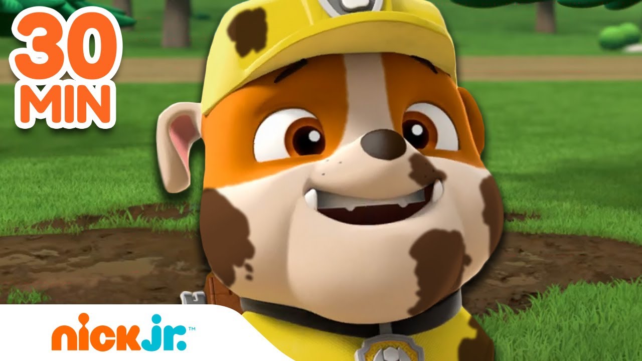 PAW Patrol Rubble's Messiest Moments! w/ Chase, Skye & Zuma | 30 Minute Compilation | Rubble & Crew