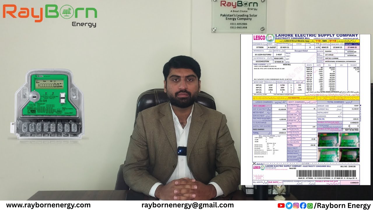 How To Read Net Meter Bill /Green Meter Bill Calculation