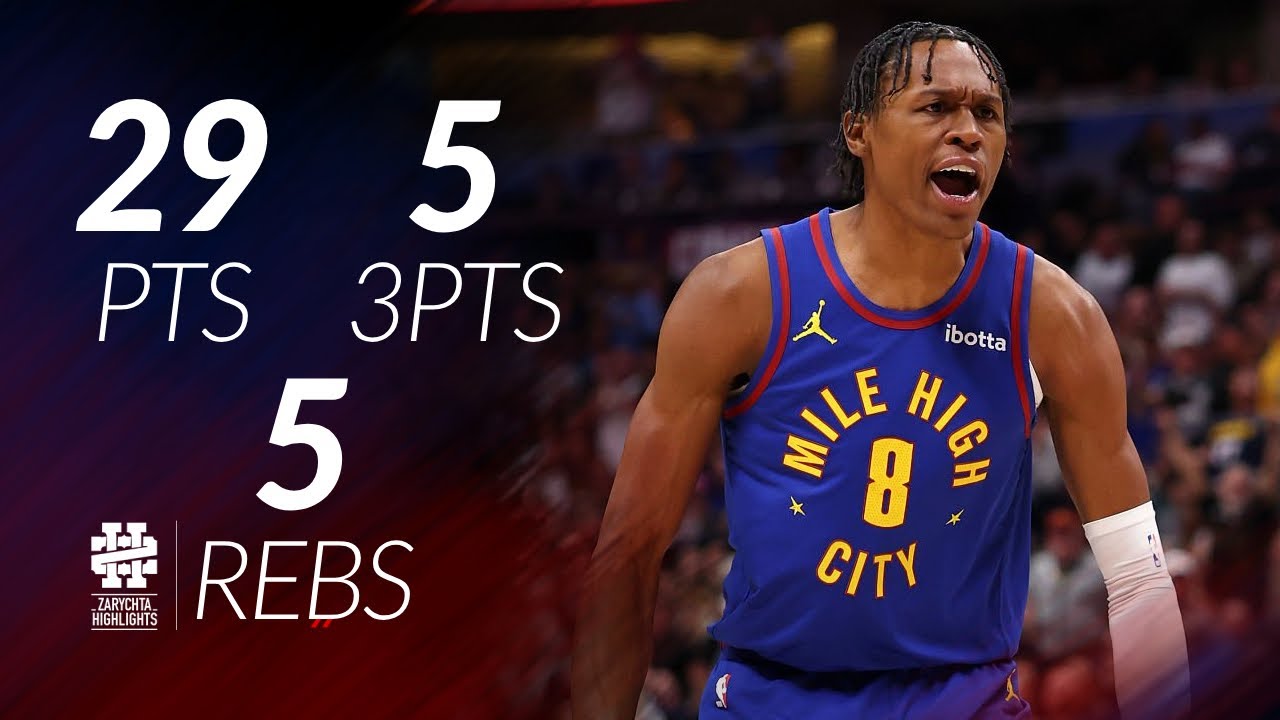 Peyton Watson 29 pts 5 threes 5 rebs vs Thunder 25/26 season