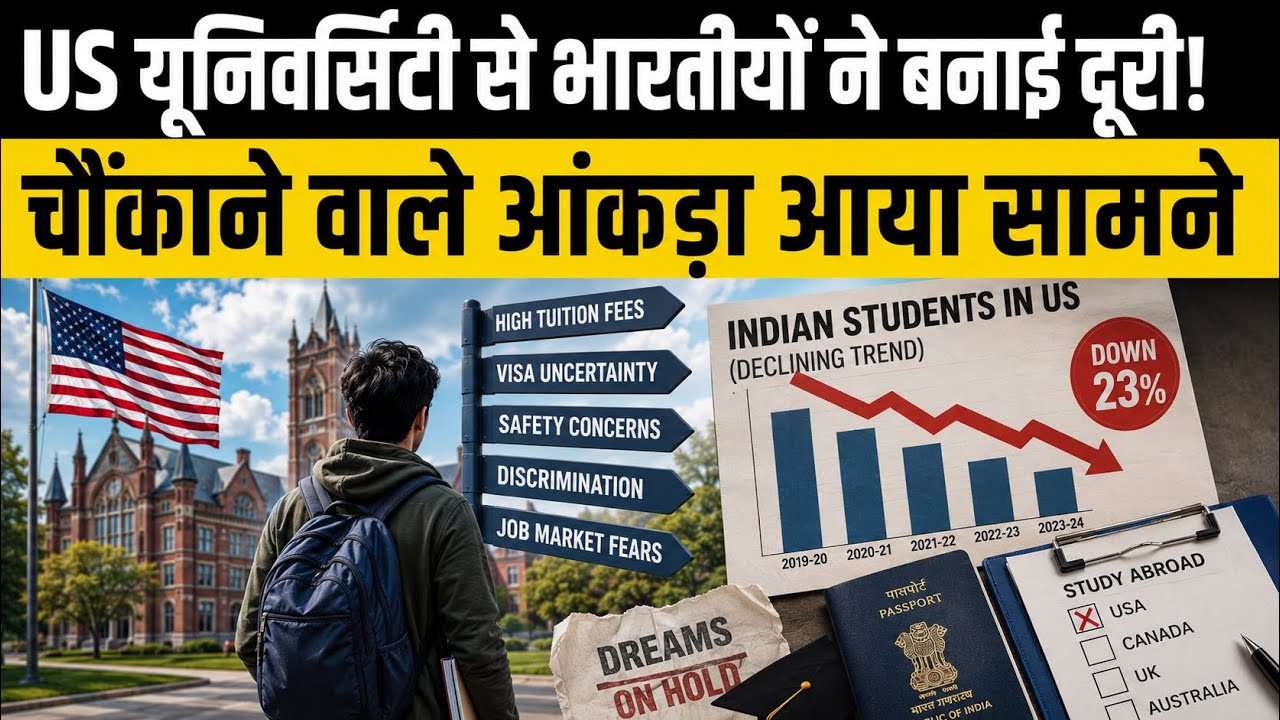 US Student Visa News 2026 | Indian Students Drop in US Universities | LLM Applications Fall