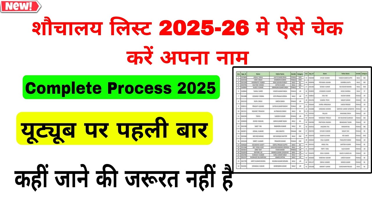 शौचालय लिस्ट कैसे चेक करें | Toilet List Online Check 2025 | Swachh Bharat Mission