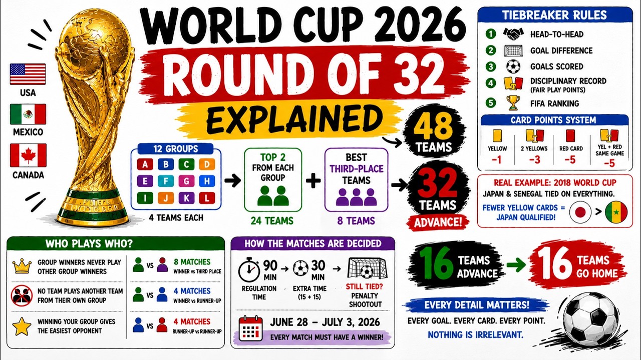 Football World cup 2026 round of 32 Explained