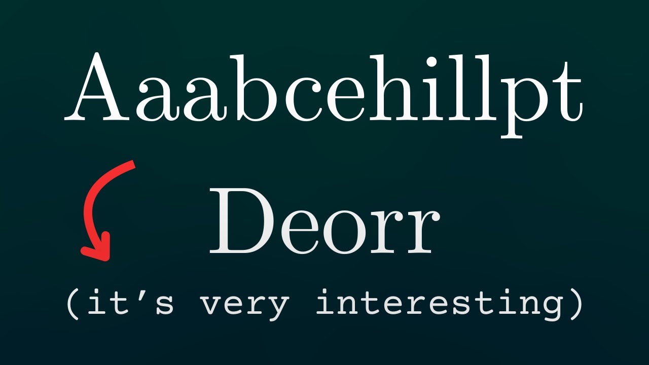 Words with their Letters in Alphabetical Order