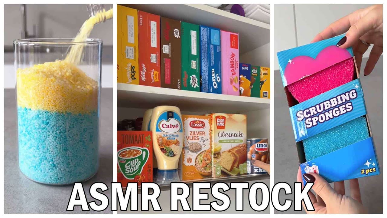 3 Hour Restocking ASMR Videos To Fall Asleep To | Cleaning/Organising/Restocking✨