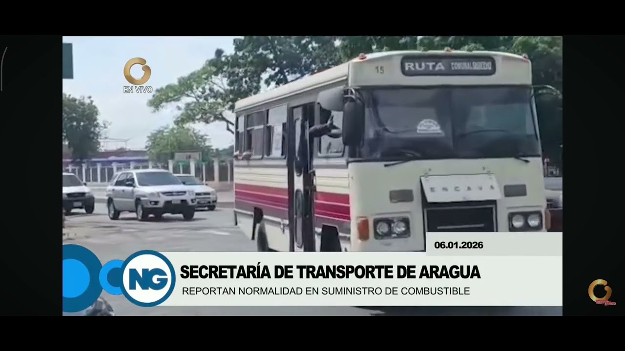 Aragua reporta operatividad en el sector transporte público y suministro de combustible | 2026