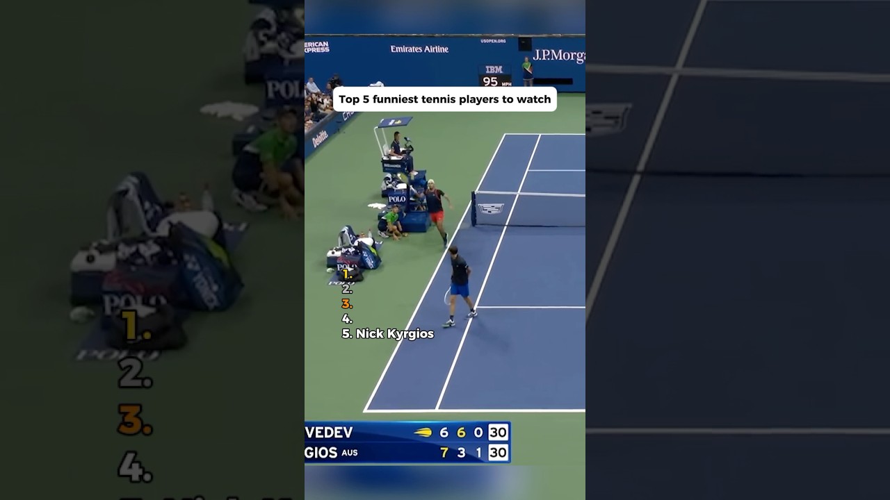 Top 5 funniest players to watch! #tennis #kyrgios #bublik #moutet