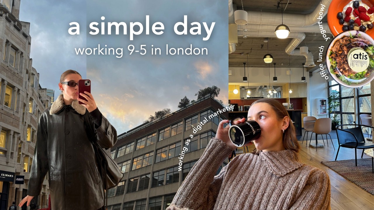 a simple day | living and working 9-5 in london, commuting, atis salad, hot yoga and dinner at home
