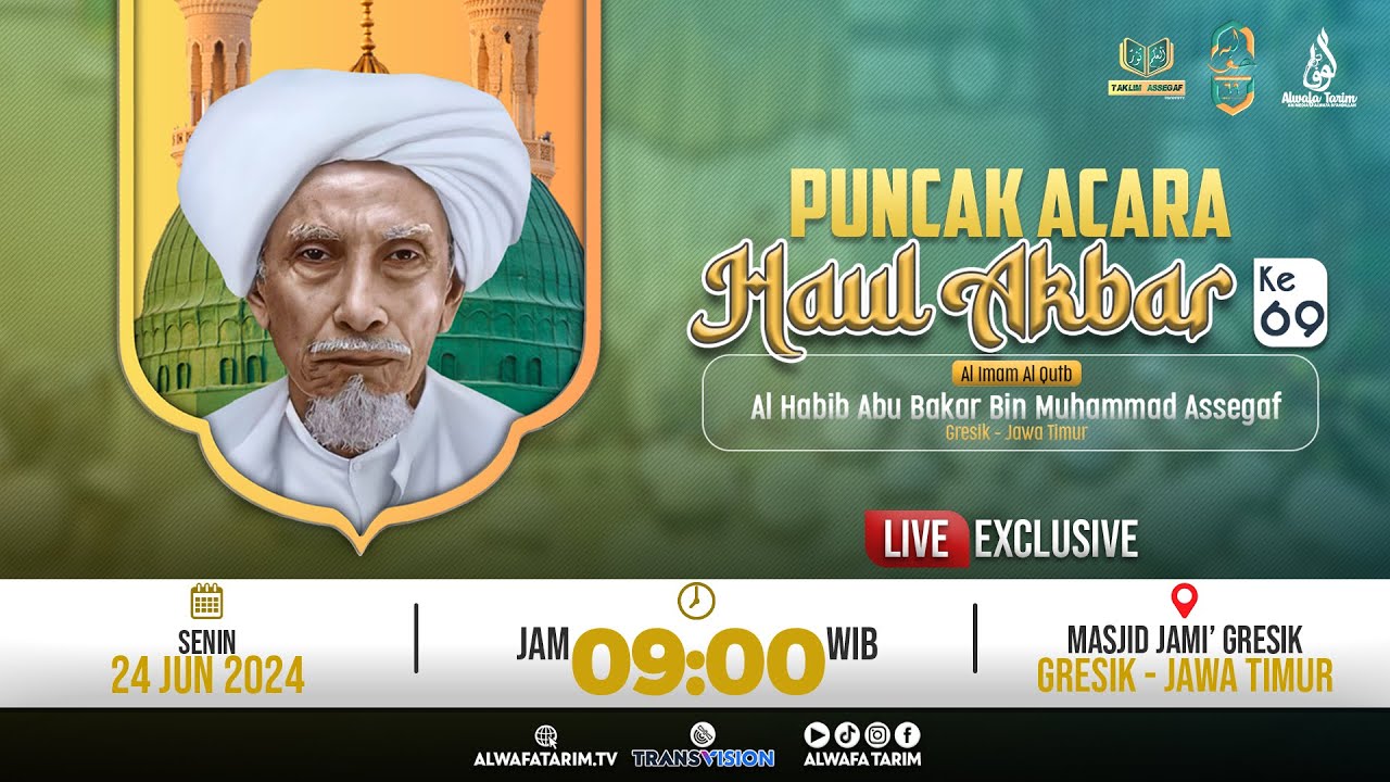 🔴LIVE | HAUL GRESIK 2024, PUNCAK HAUL AL HABIB ABU BAKAR BIN MUHAMMAD ASSEGAF KE-69