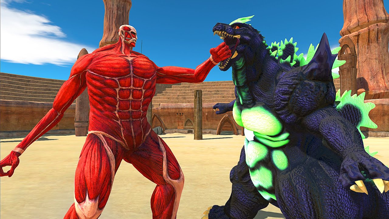 COLOSSAL TITAN VS SUPER GODZILLA - Animal Revolt Battle Simulator