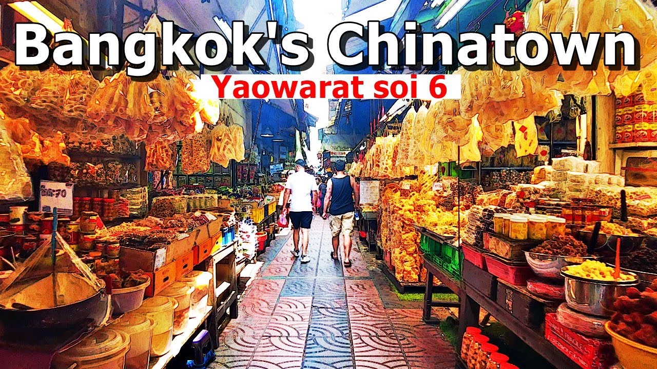 Food Market & Chinatown: Yaowarat soi 6, MRT Wat Mangkon, Bangkok | Relaxing walk in Bangkok