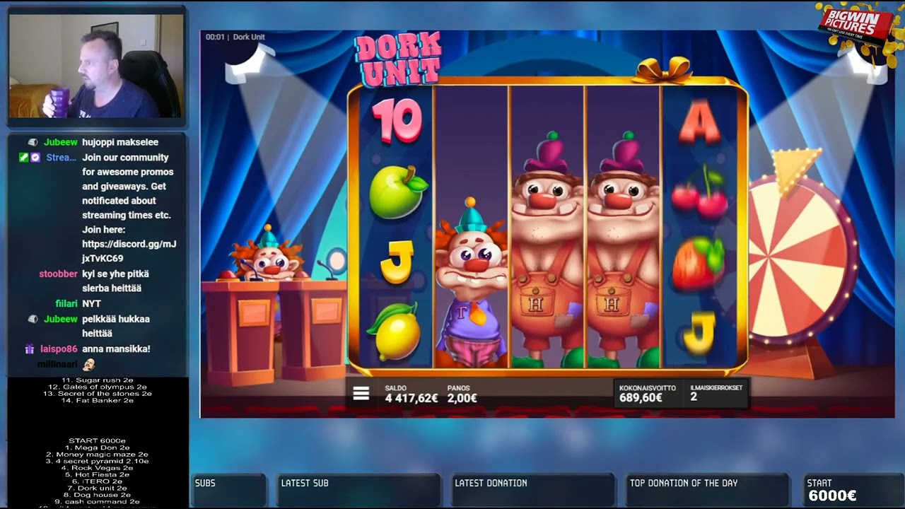DORK UNIT SLOT - 3 STACKED WILDS FEATURE! MEGA WIN!