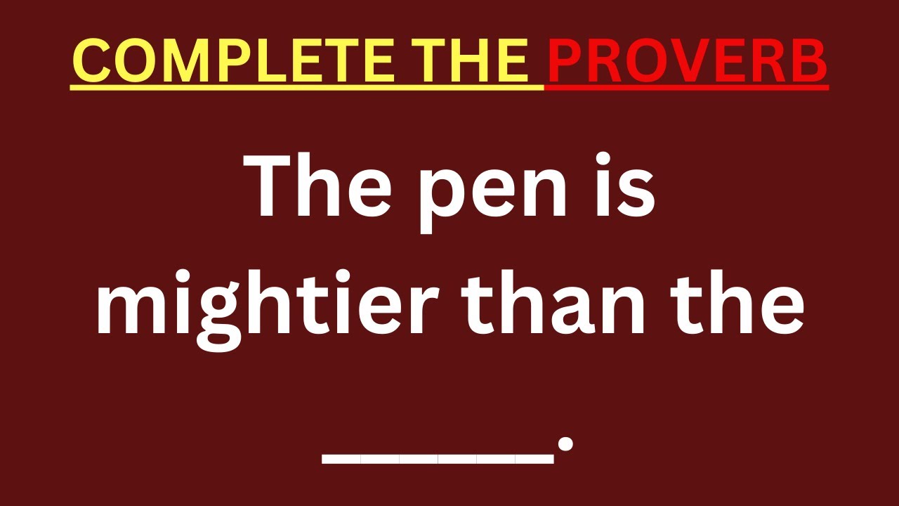 English Proverbs Quiz | ONLY 5% CAN SCORE 100% | #Quiz 2