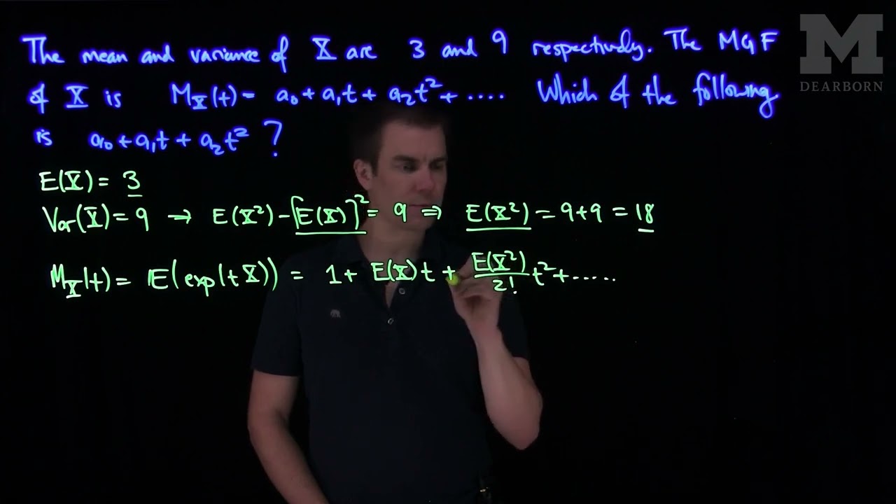 Moment Generating Function and Taylor Expansions: An Example