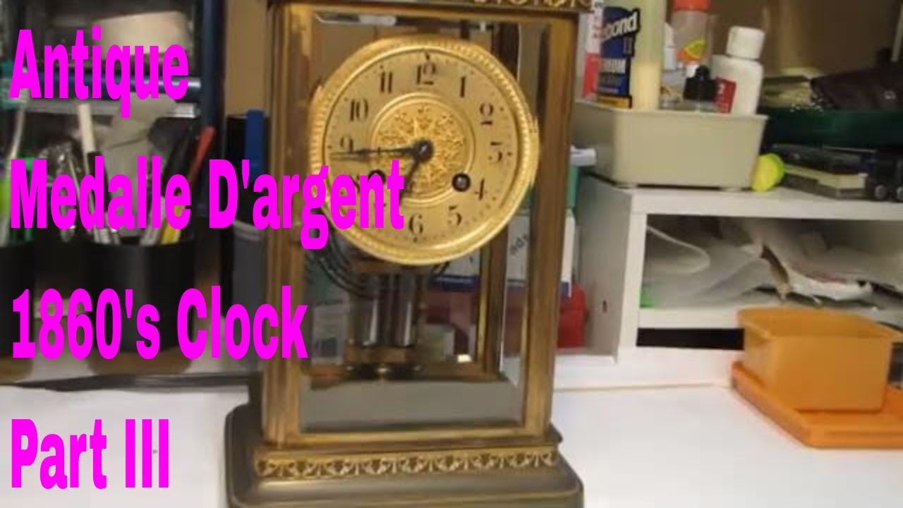 Service & Restoration of the Antique Medalle D'argent 1860's Clock with a  Mercury Pendulum Part III